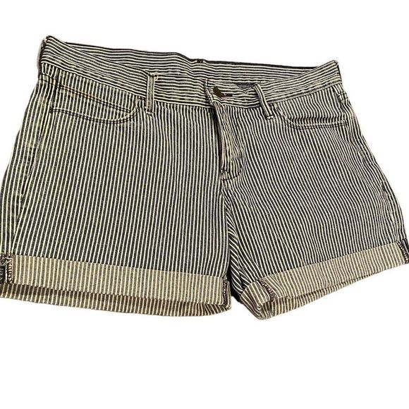 Only Navy Striped Shorts Size 8 - Picture 1 of 6